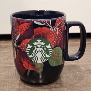 Starbucks Holiday 2020 Floral Poinsettia Ceramic Tea Coffee Mug Cup 12oz